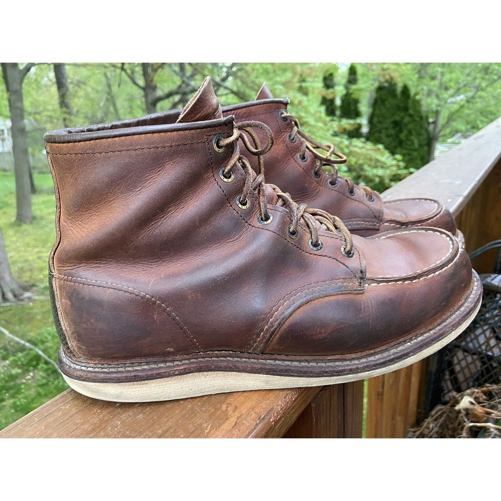 Red Wing Heritage 6" Moc Toe 1907 Boots Men's US 11 D Wide Copper Rough Tough